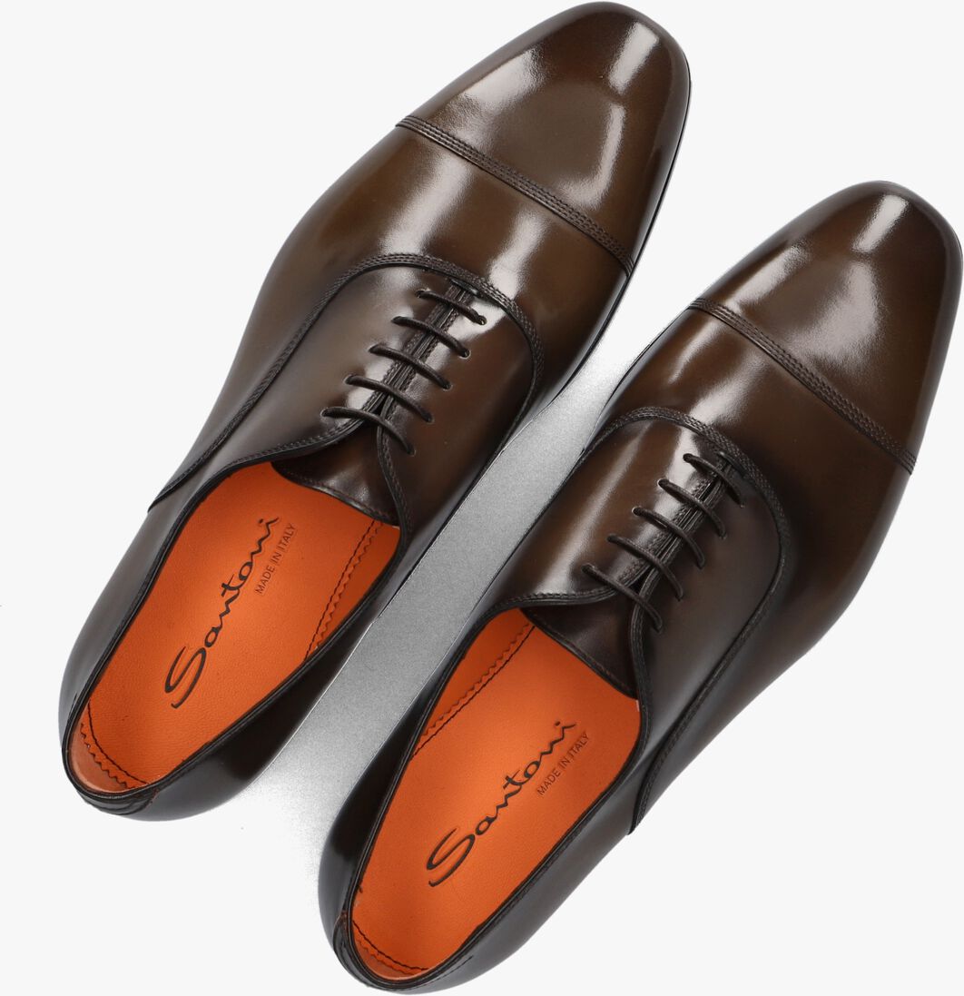 bruine santoni nette schoenen 18883