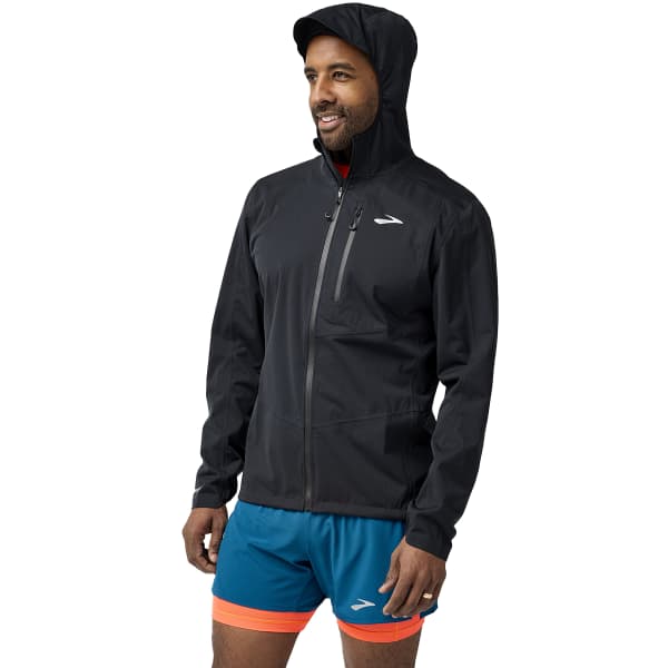 Veste trail BROOKS HIGH POINT WATERPROOF JACKET 2 M BLACK