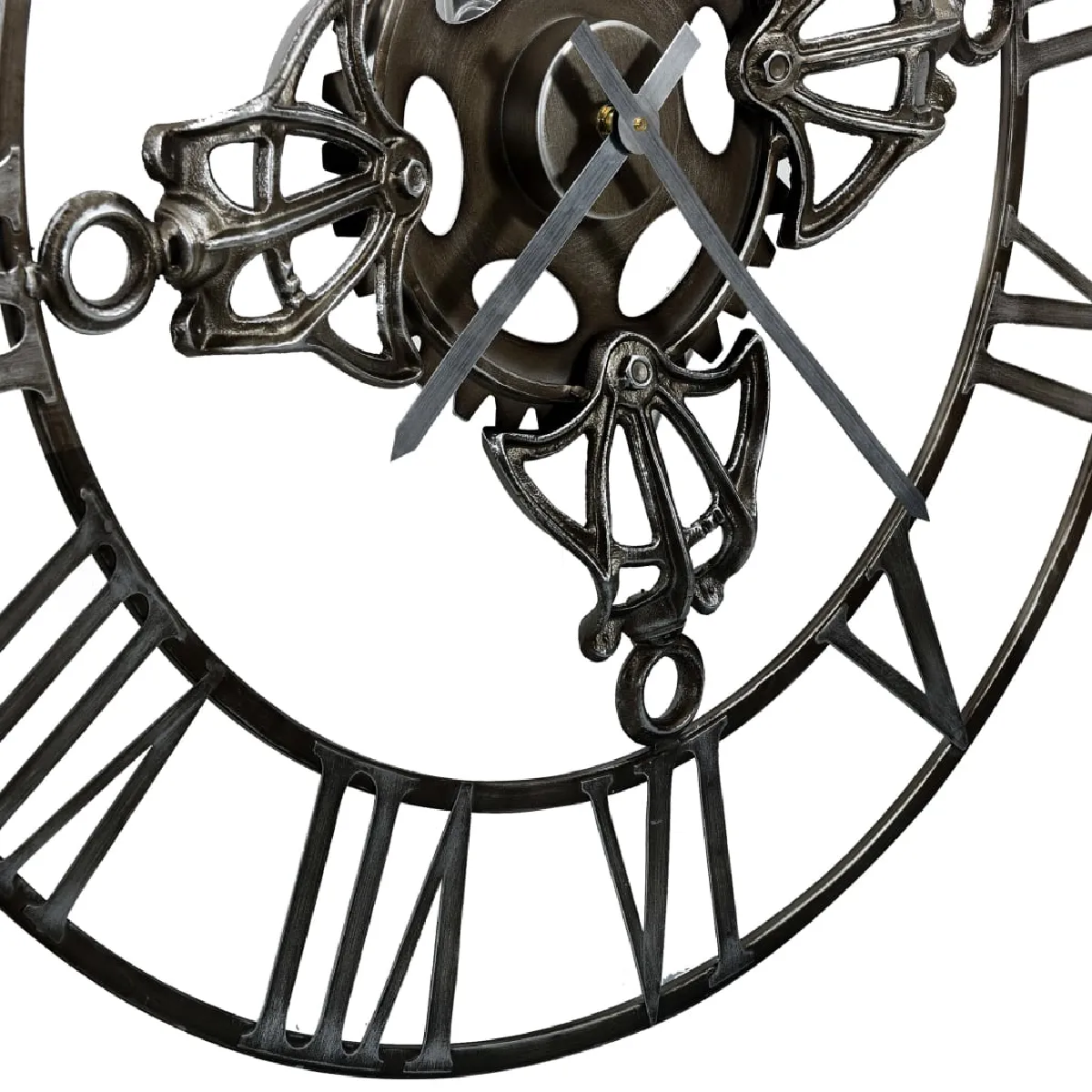 Horloge Décoshop26 Métal Argenté 78 cm