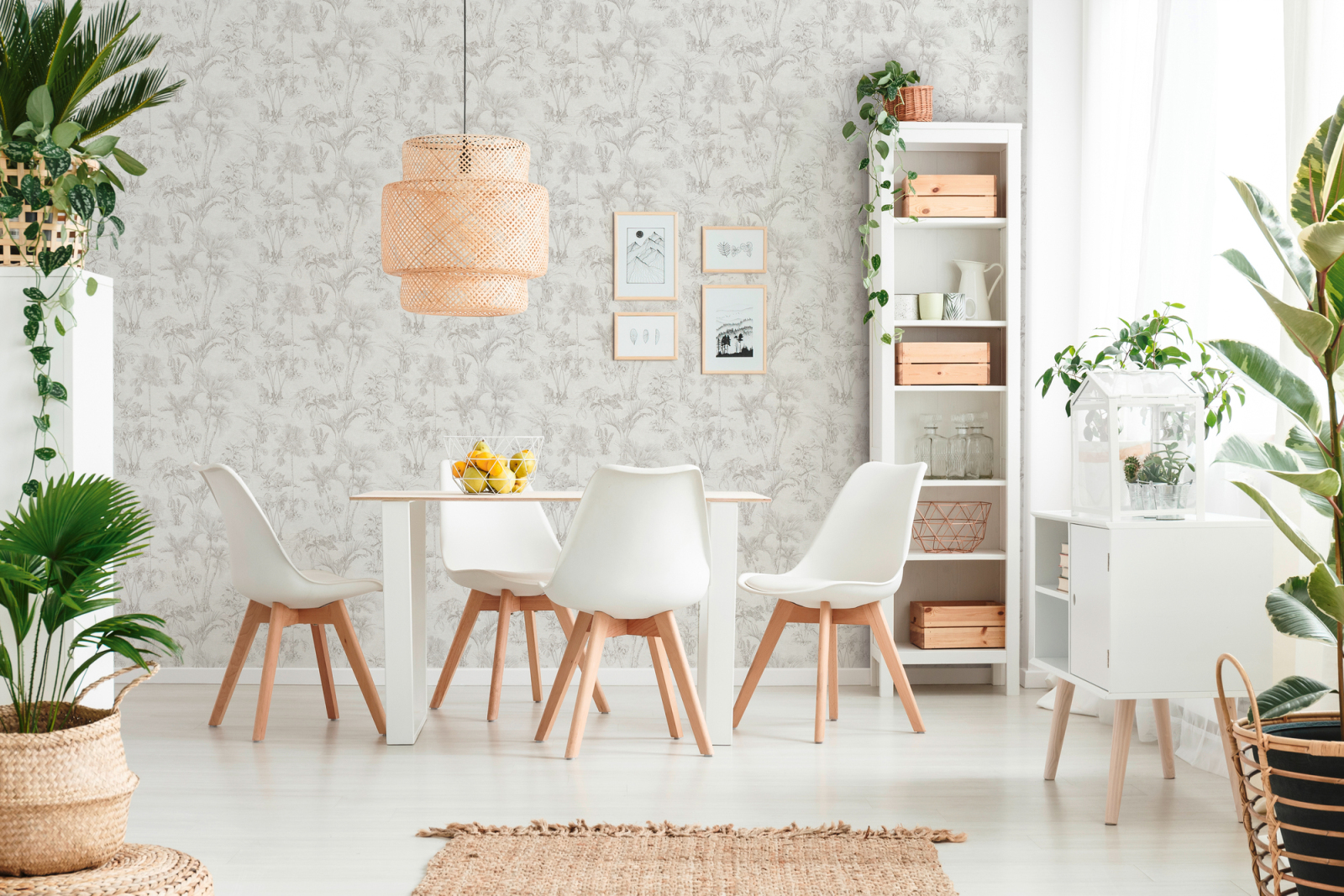 Vliestapete - Blumen - beige-grau - 10 Meter