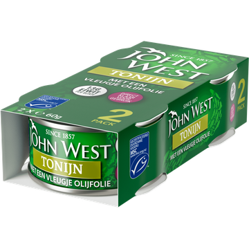 John West Tonijnstukken met een Vleugje Olijfolie 2 x 60g