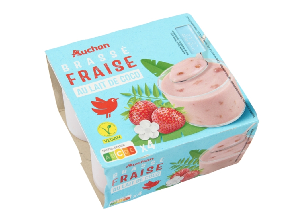 COCOGURTE AUCHAN MORANGO 4X100G