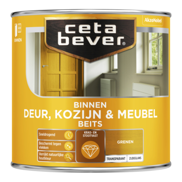 CetaBever Deur, Kozijn & Meubelbeits zijdeglans transparant grenen 250 ml