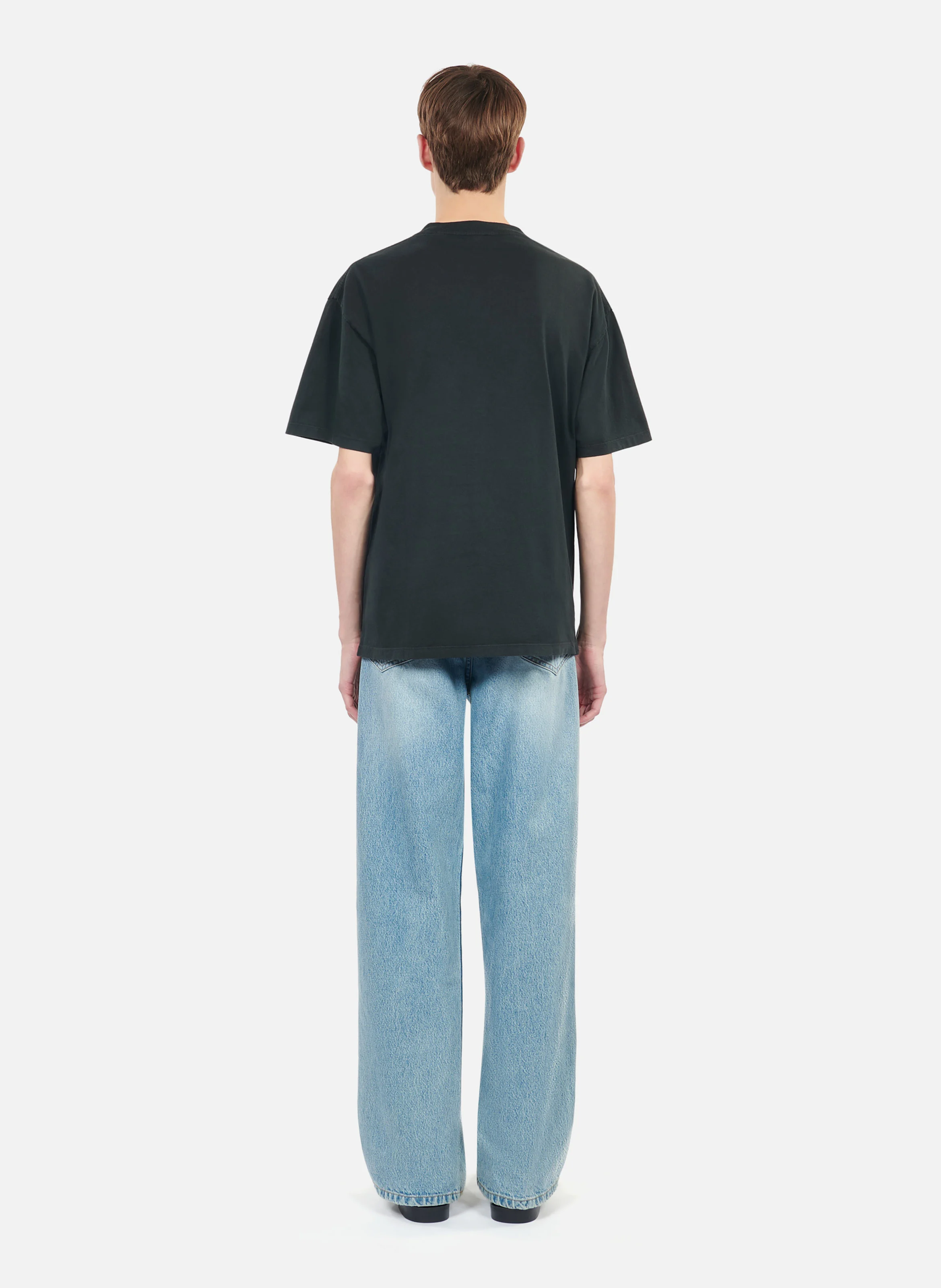 Tee-shirt oversize col rond en coton | Noir