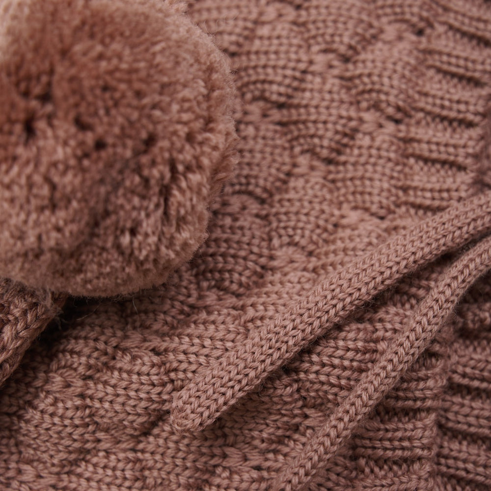 Køb Huttelihut Burlwood Bonnet Uld Strik Pompom