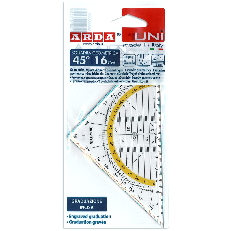 Arda Geodreieck Uni, 16 cm
