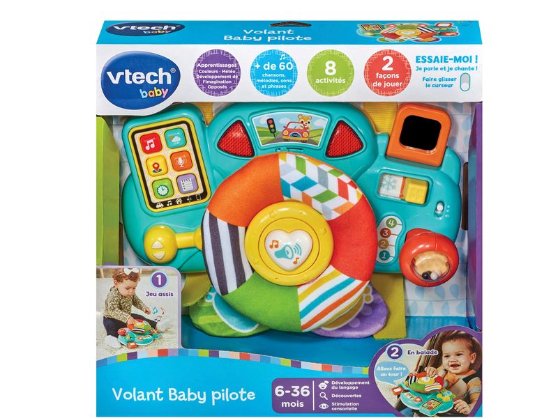 Vtech Beschäftigungsspielzeug Volant Baby pilote -FR- Interaktives Lernspielzeug