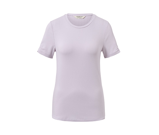 Geripptes Shirt, flieder