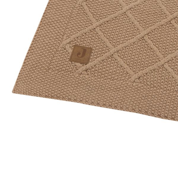 Jollein Wiegdeken Check Knit Biscuit 75 x 100 cm