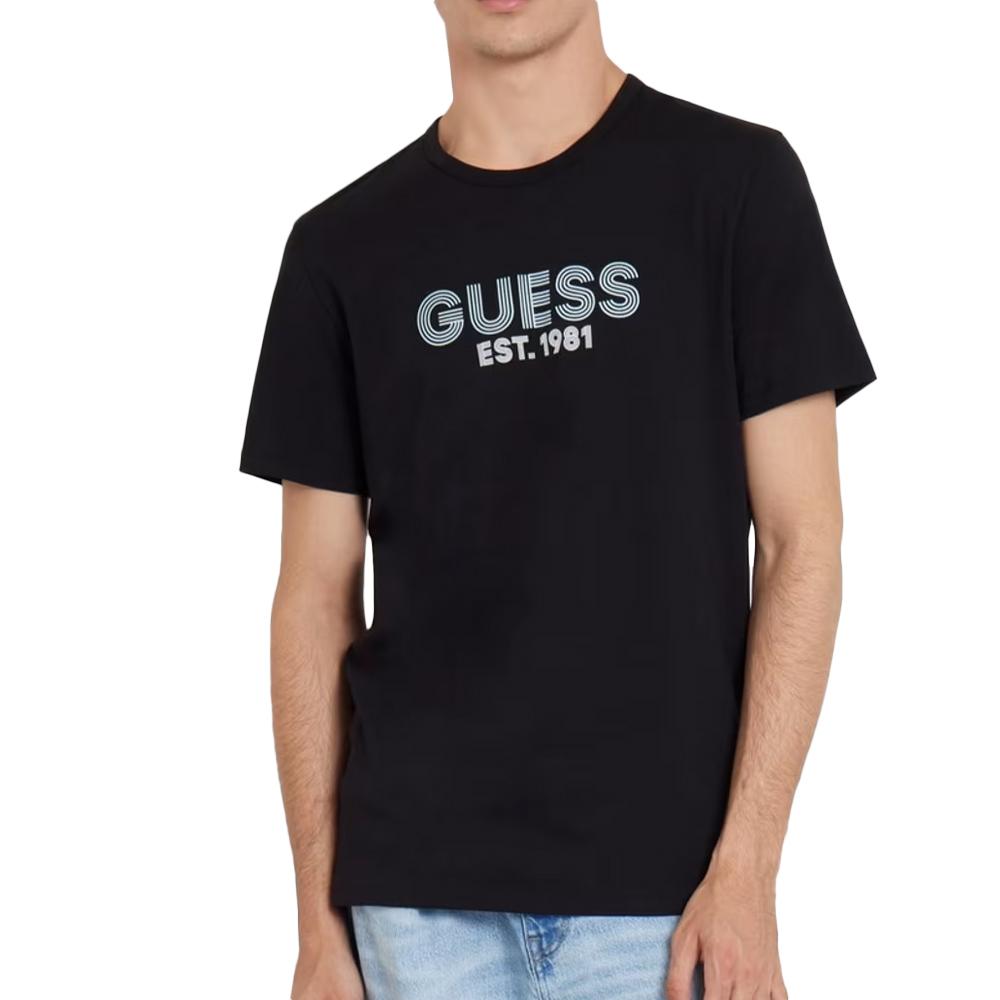 Guess T-shirt Noir Homme Guess Design