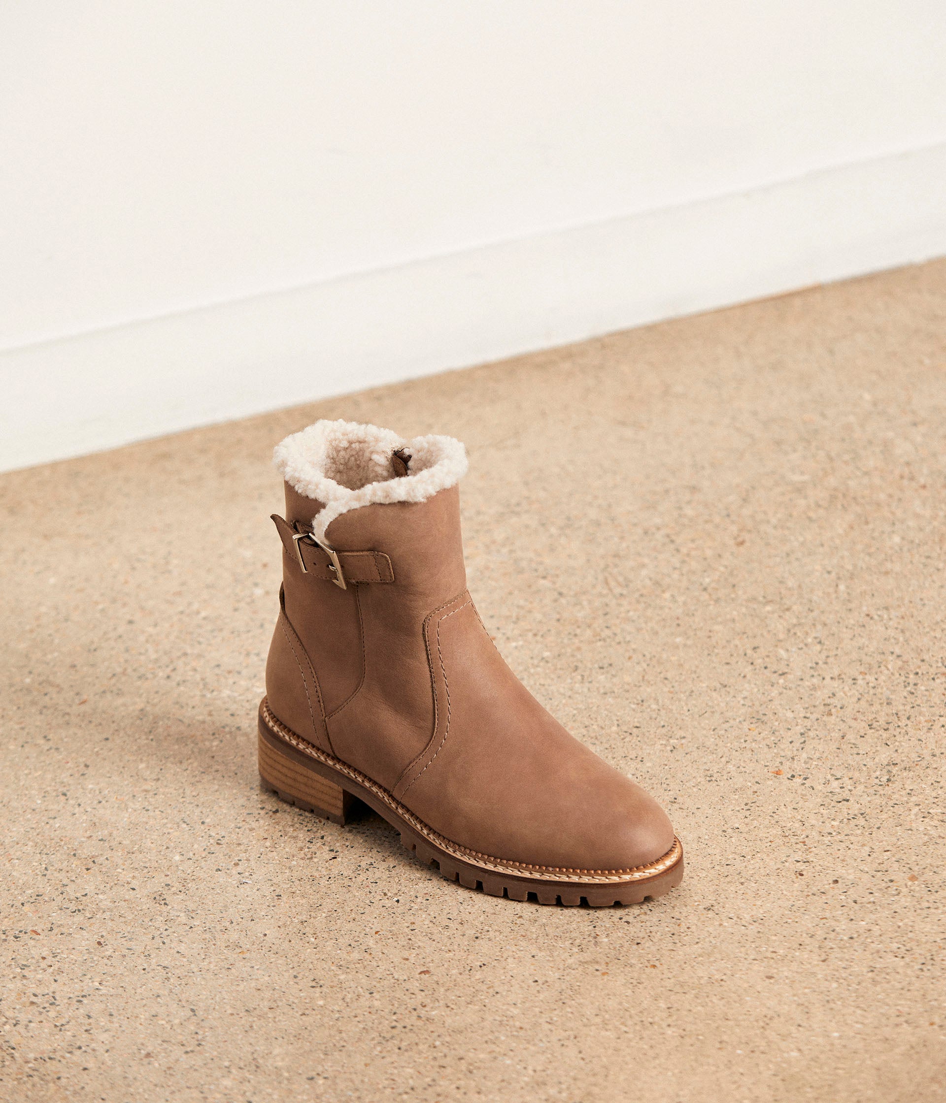 Boots fourrées beige Olga