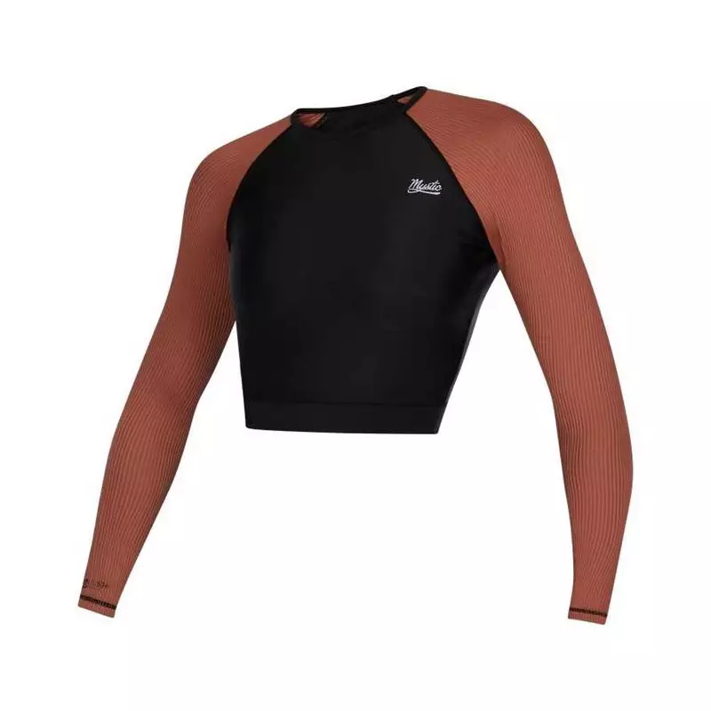 Lycra femme MYSTIC Diva LS Crop Tee Rusty Red