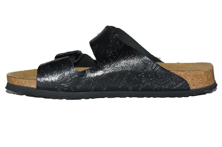 Birkenstock Arizona Smal Natur Leder Schwarz