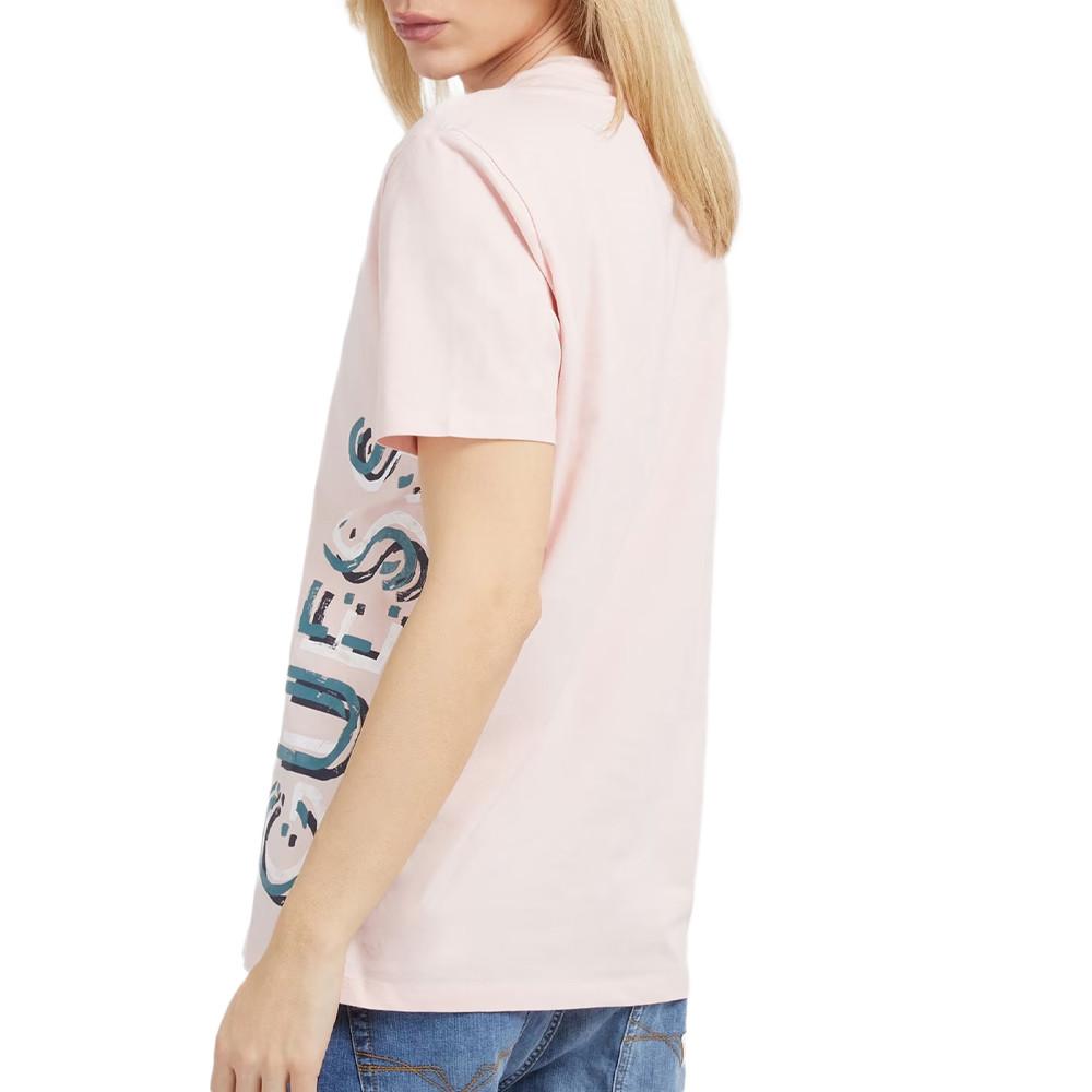 Guess T-shirt Rose Homme Guess Vertical