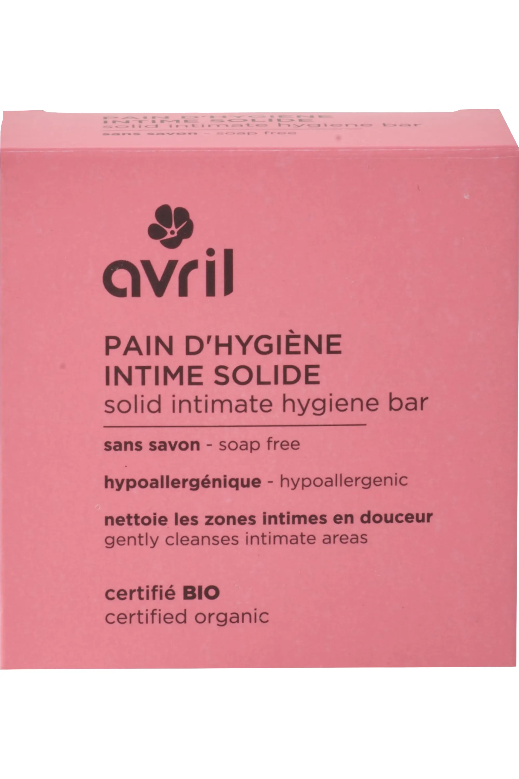 Avril Pain d’hygiène intime solide certifié bio-110 g
