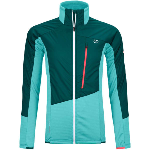 Veste polaire ski rando ORTOVOX WESTALPEN SWISSWOOL HYBR JKT W PACIFIC GREEN