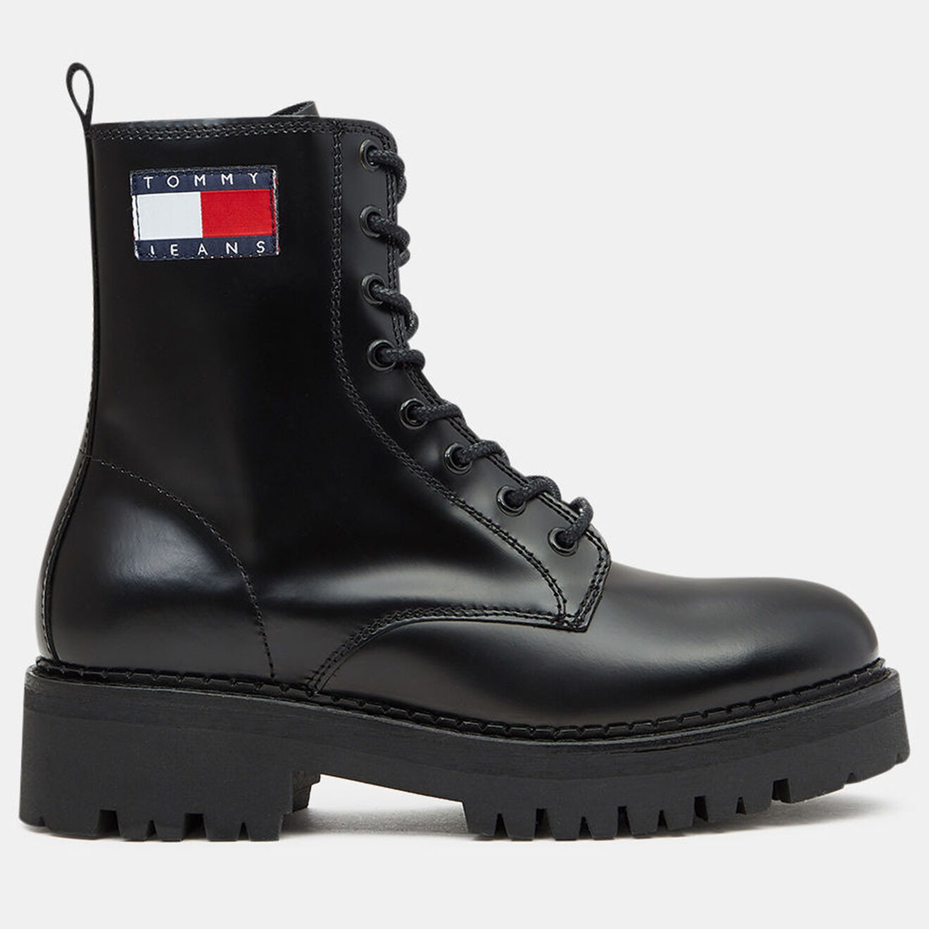 Tommy Hilfiger Boots en Cuir à lacets noires