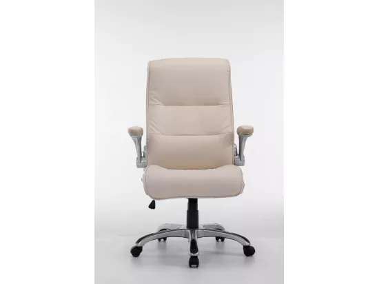 Chaise de bureau - Similicuir & Plastique - Crème - BIG Villach