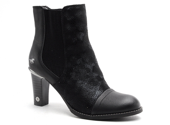 Mustang boots bottine talons femme 1470502 noir