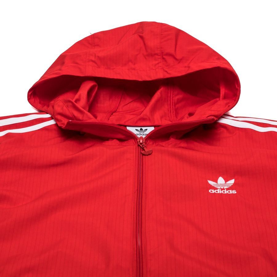 adidas Originals Coupe-Vent Adicolor Classics 3-Stripes FZ - Rouge/Blanc