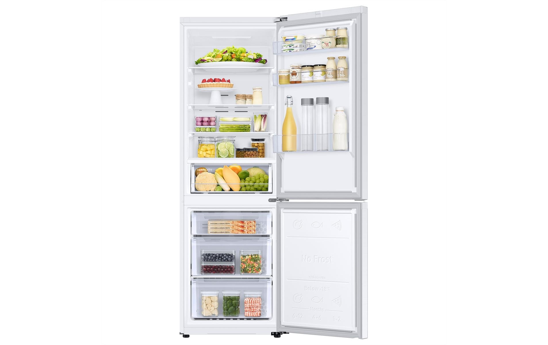 Kühl-Gefrierkombination RB34C600DWW/WS Rechts<br>Freistehendes Kombigerät mit Kühlschrank oben und Gefrierschrank unten