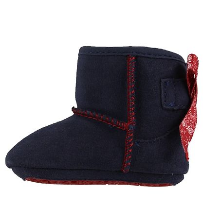 UGG Hjemmesko - Uld - Jesse - Navy m. R?d