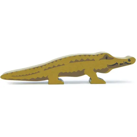 tender leaf toys Holztier Krokodil
