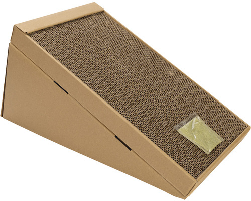 Krabplank voor katten van Beeztees Minus one kattenhelling karton bruin 49 x 25 x 24 cm