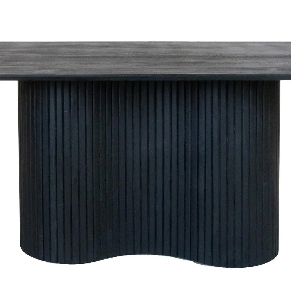 Eettafel Ovaal 200cm - Zwart - Hout - Eettafel Ava