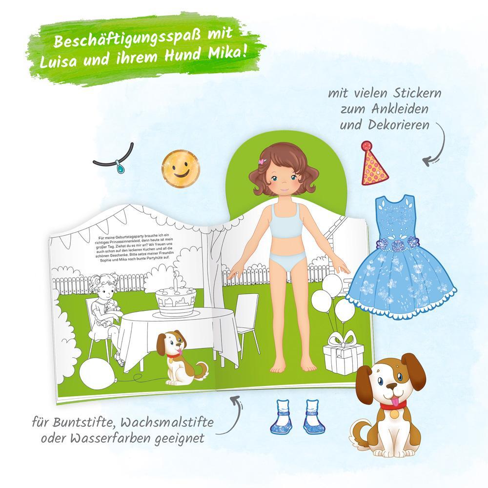 Trötsch Beschäftigungsbuch Malbuch Stickerbuch Meine liebste Anziehpuppe