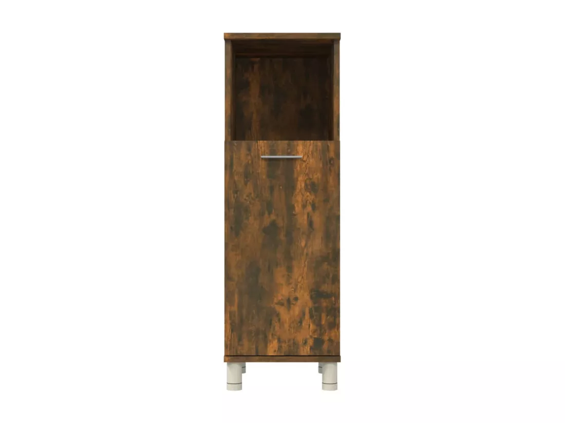 Armoire de bain Chêne fumé 30x30x95 cm Bois d'ingénierie
