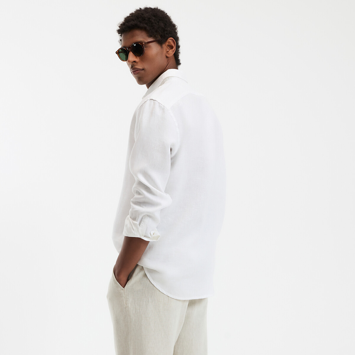 COLEÇÕES LA REDOUTE<br>Camisa reta de linho, Signature, CARL