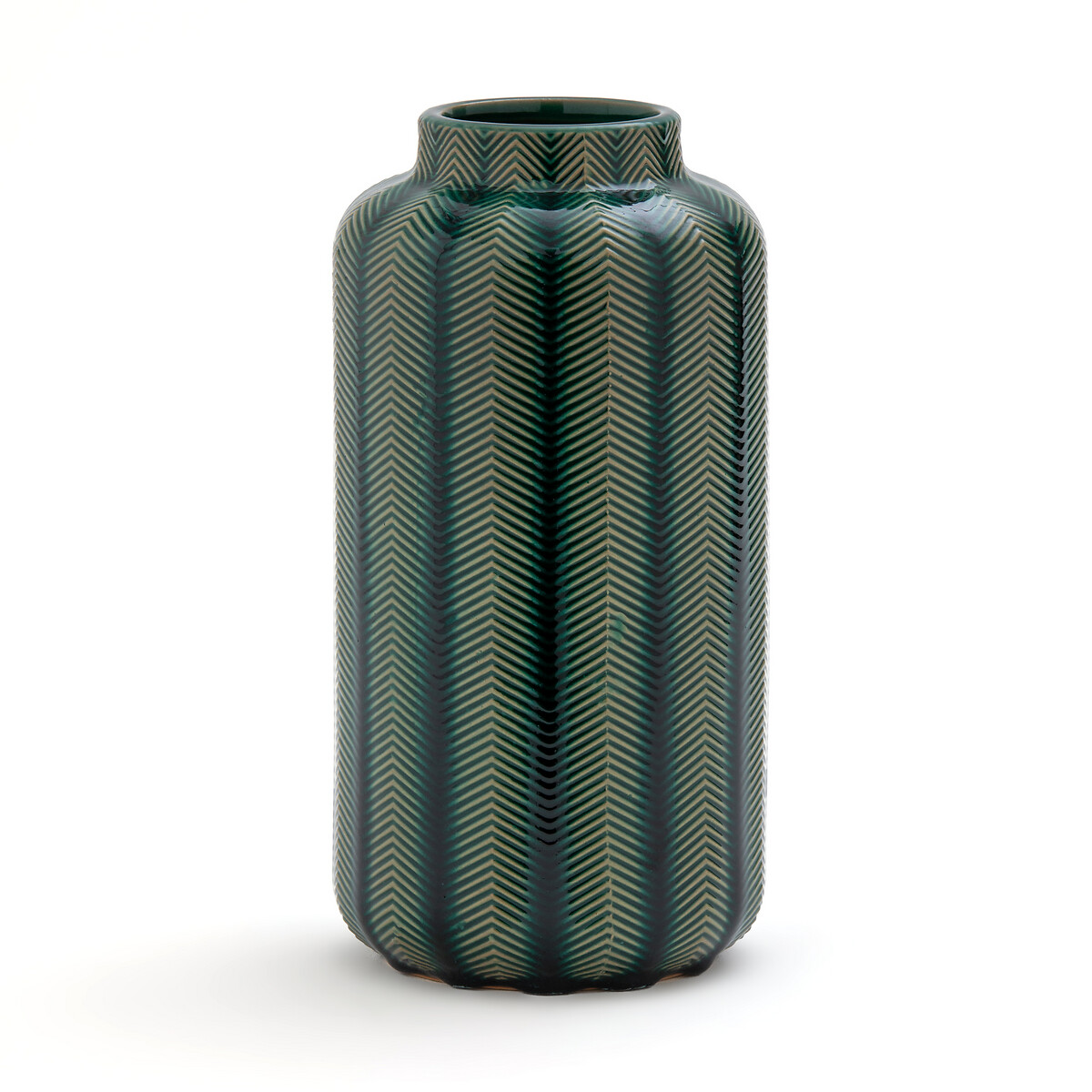 LA REDOUTE INTERIEURS<br>Vaso de cerâmica Alt.31 cm, Estria