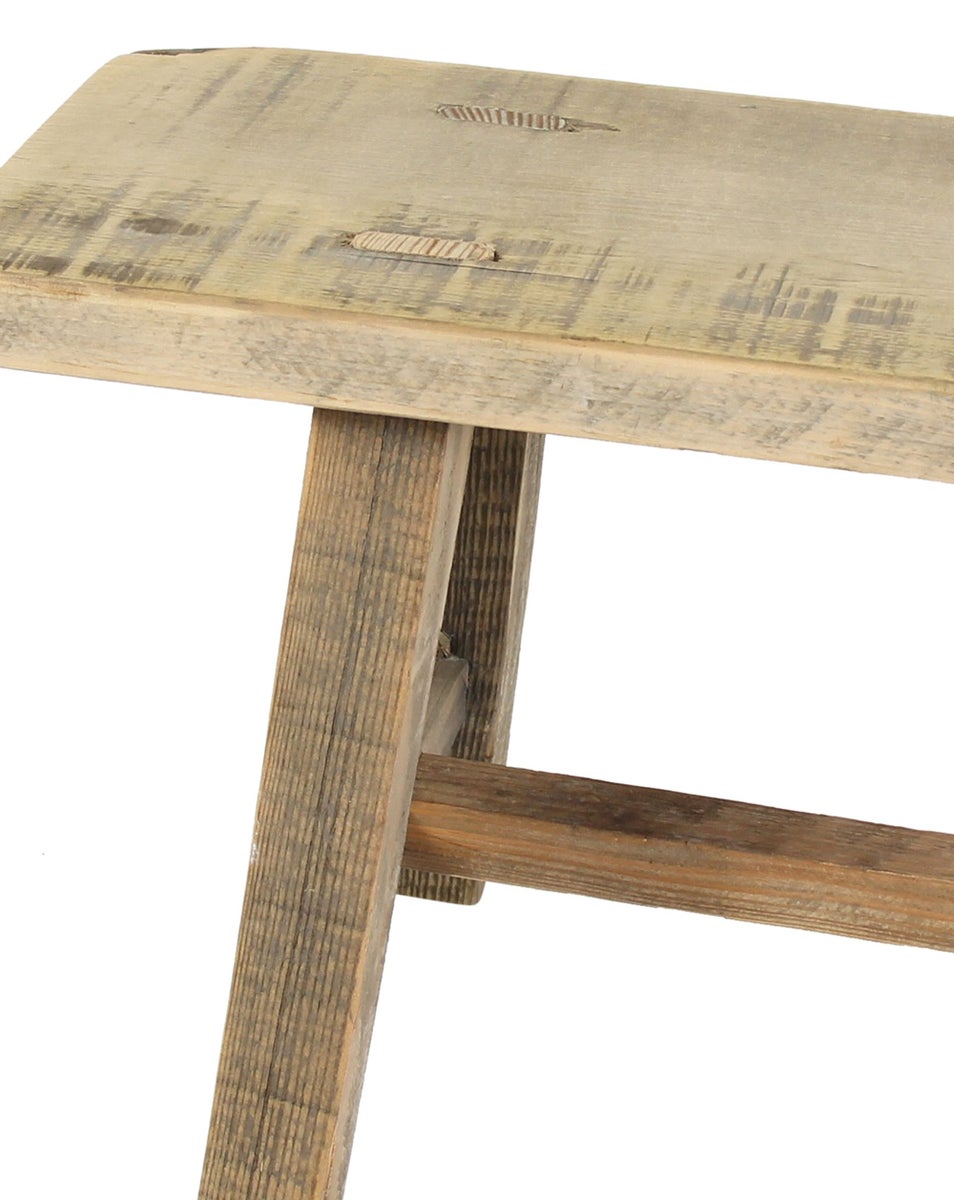 Houten bank, gebruikte look