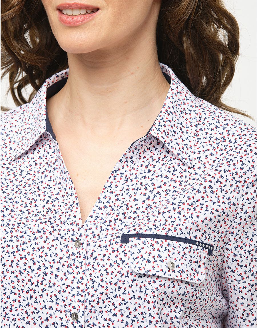 Chemisier coton fleuri