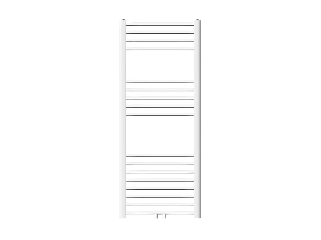 Radiateur sèche-serviette salle de bain droite blanc connexion central 50x120 cm