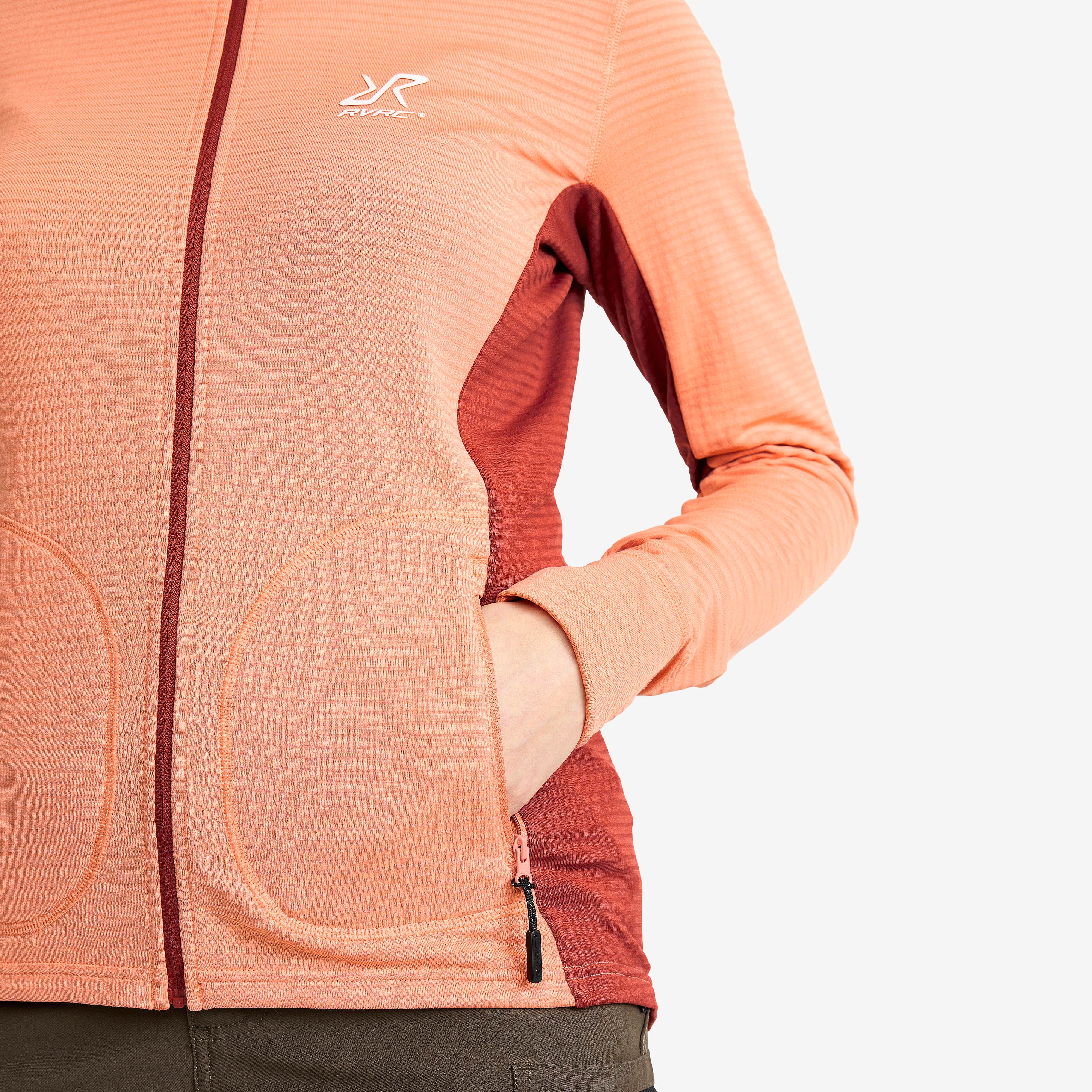 Waffle Full-zip Fleece  Dame Honey Pink