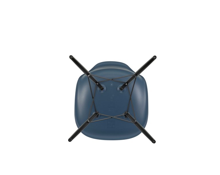Vitra Eames DSW stoel zwart esdoorn onderstel, Deep Black