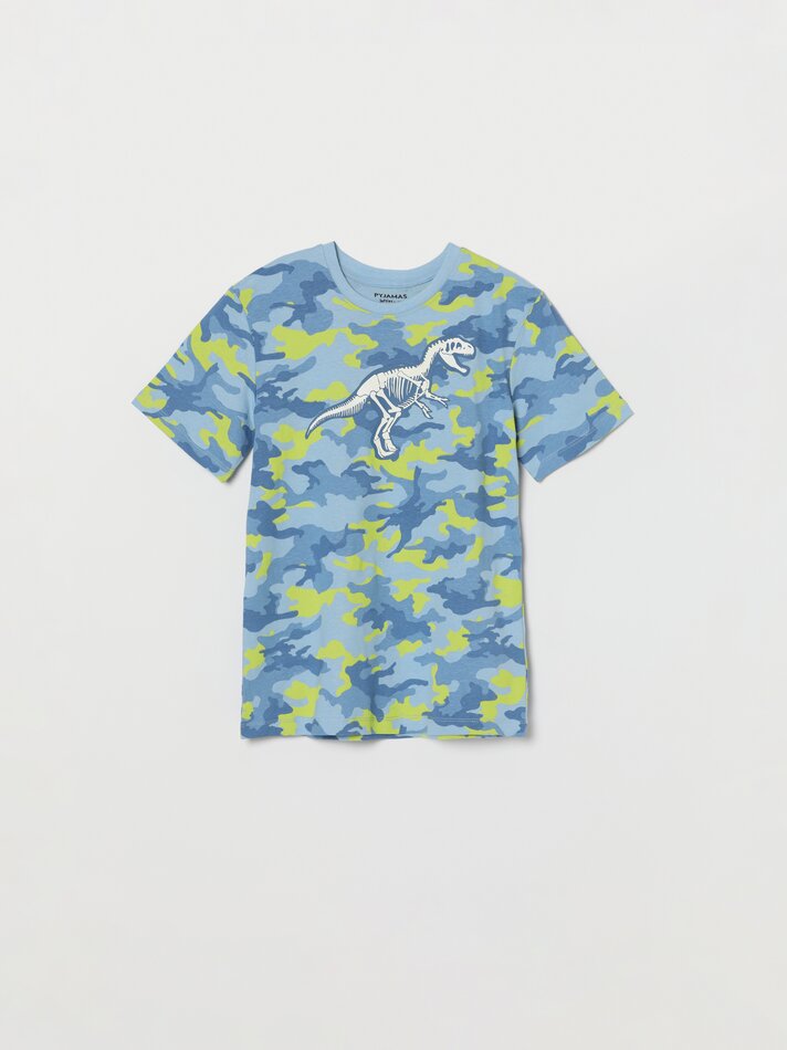 Conjunto de pijama estampado - Azul celeste