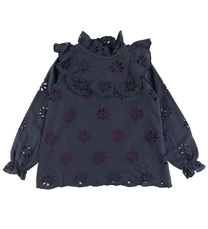 Soft Gallery Pullover - Gaxine - Anthracite m. Blumen