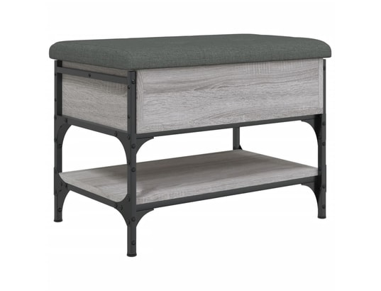 VIDAXL - Banc à chaussures sonoma gris 62x42x45 cm bois d'ingénierie