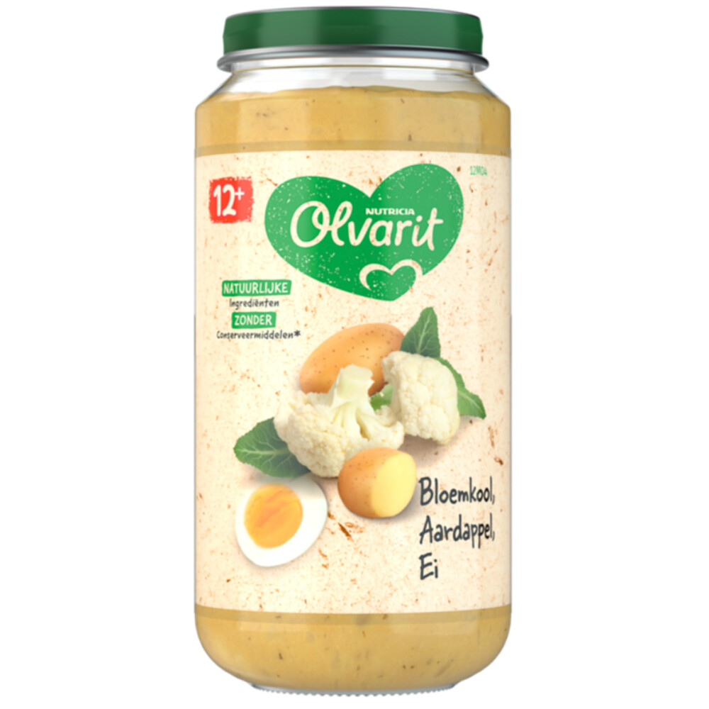 6x Olvarit Maaltijd 12m Bloemkool Aardappel Ei250 gr