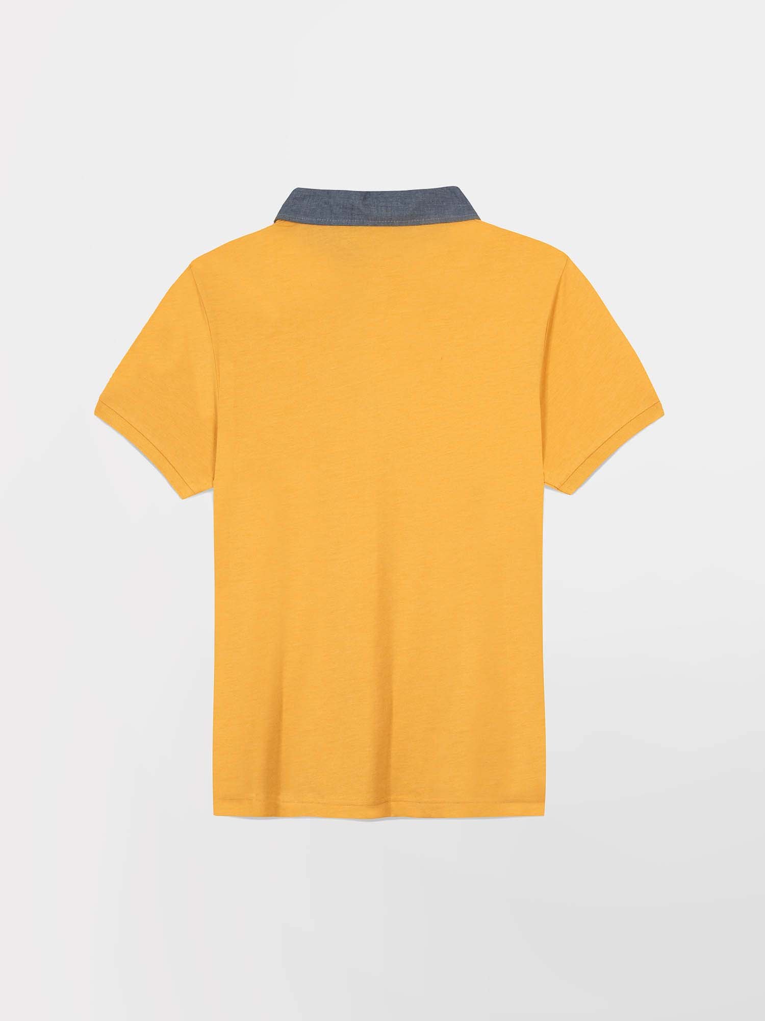 Polo Homme Jersey Coton Bleu Jaune