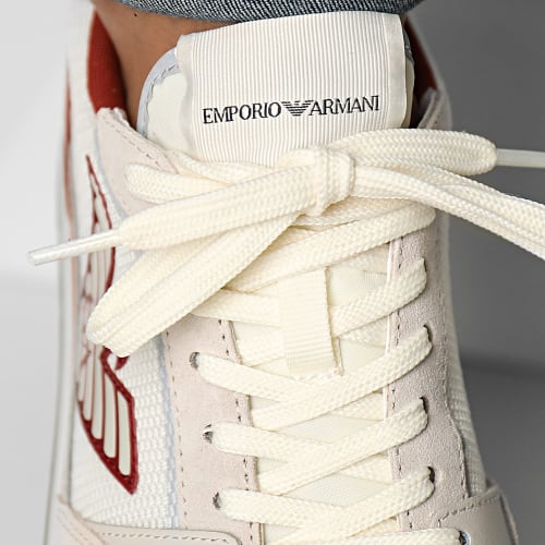 Baskets X4X537 XN730 Navy Beige Silver Bordeaux Vanielle