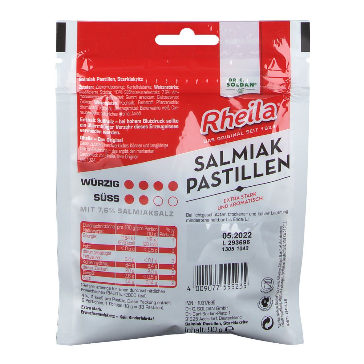 Rheila® Salmiak-Pastillen mit Zucker