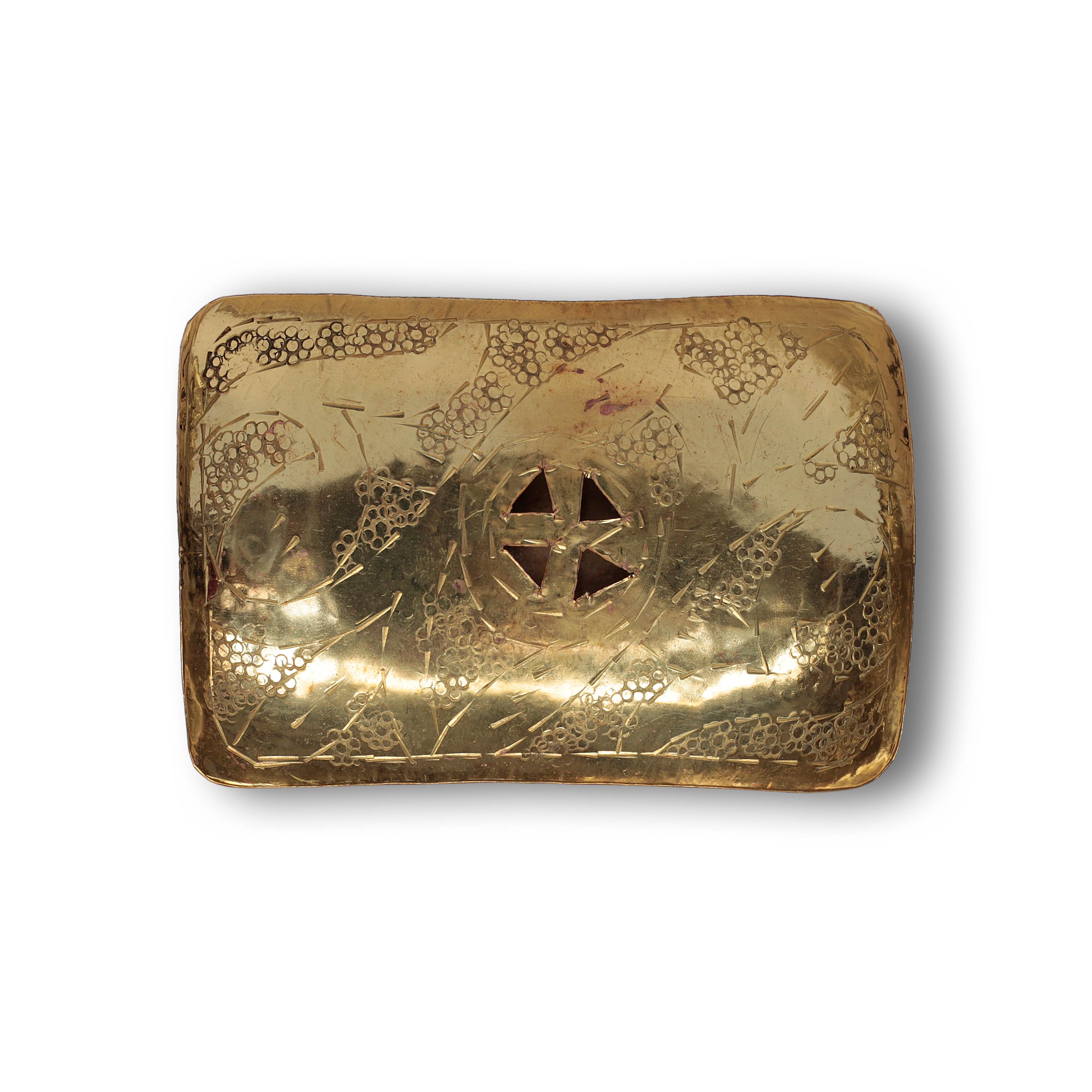 Seifenschale rechteckig, gold, B 11,5 cm, L 7,5 cm, H 2,5 cm von fischer's lagerhaus