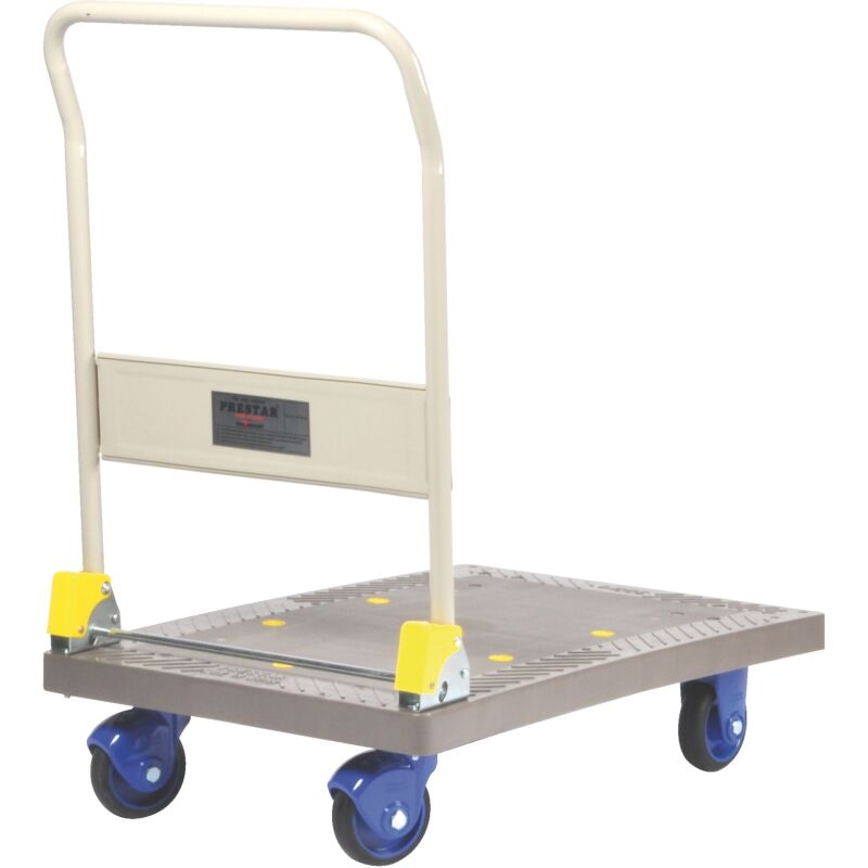 Chariot de manutention grand plateau polypropylène - Charge 300 Kg