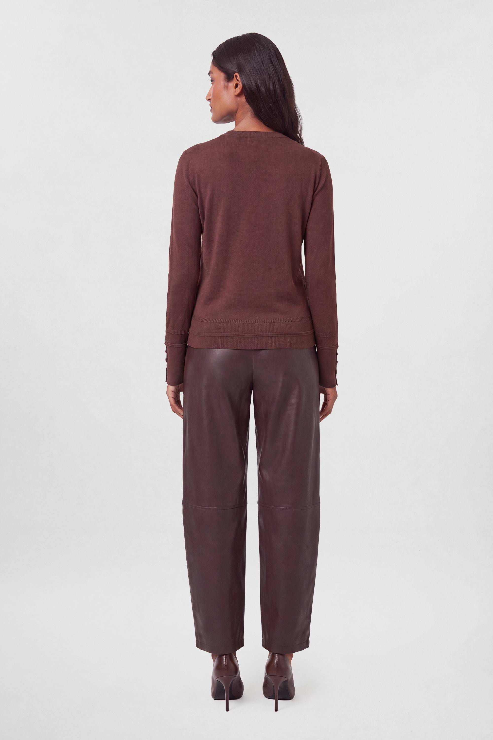 KarenMillen Synthétiquell Col Rond À Manches Longues Tricoté En Mélange De Viscose Forever