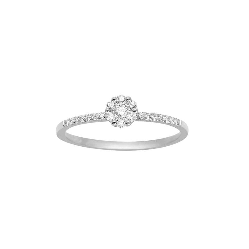 Bague Femme - Or 18 Carats - Diamant 0,2 Carats