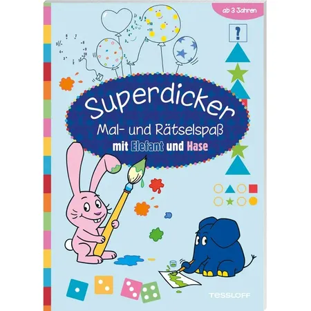 Tessloff Superdicker Mal-und Rätselspaß mit ELEFANT und HASE